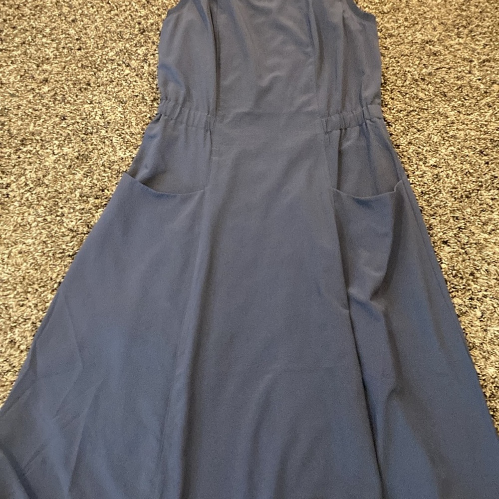 Chic Navy Sleeveless Maxi Dress
